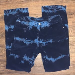 revolt jeans tie dye blue jeans corduroy
